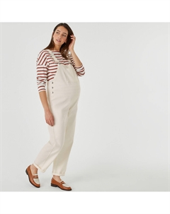 Комбинезон для периода беременности из денима белый Laredoute