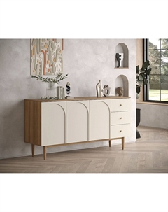 Комод с тремя дверками и ящиками бежевый So'home