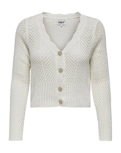 Кардиган с V-образным вырезом белый Only