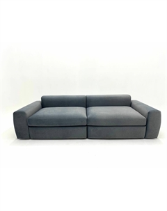 Диван с обивкой из велюра серый So'home