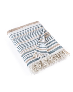 Плед 100 лен Isla синий Laredoute