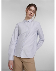 Рубашка из хлопка прямой покрой синий Pieces