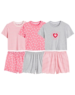 Комплект из трех пижам с принтами розовый Laredoute