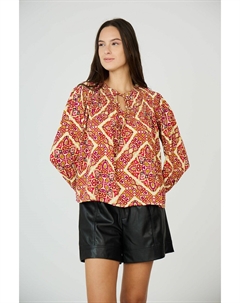 Блузка с V-образным вырезом бежевый See u soon