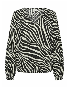 Блузка с принтом и V-образным вырезом черный Vero moda