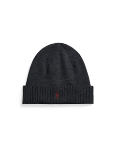 Шерстяная шапка с логотипом пони серый Laredoute