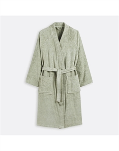 Халат махровый с воротником-кимоно 450 гм зеленый La redoute interieurs