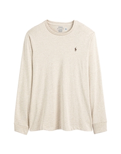 Лонгслив с вышитым логотипом Pony Player бежевый Laredoute