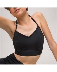 Топ спортивный на мультибретелях черный Laredoute