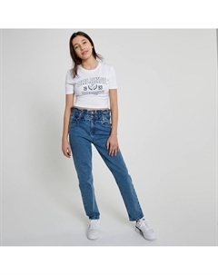 Джинсы со складками на поясе синий La redoute collections