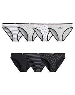 Комплект из семи трусов с оригинальным дизайном серый Laredoute