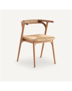 Обеденное кресло из дуба и плетеной соломы Fermyo бежевый Am.pm.