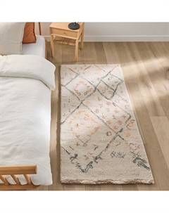 Коврик прикроватный 100 шерсть ручная работа Ashwin бежевый Laredoute