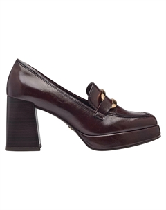 Мокасины на каблуках с квадратным мыском красный Laredoute