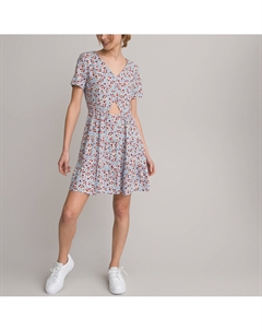 Платье струящееся с короткими рукавами с цветочным принтом другие La redoute collections