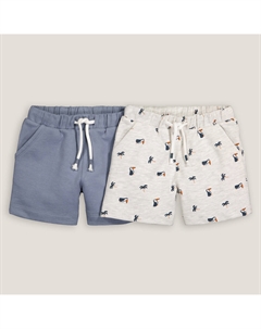 Комплект из двух шорт из мольтона синий La redoute collections