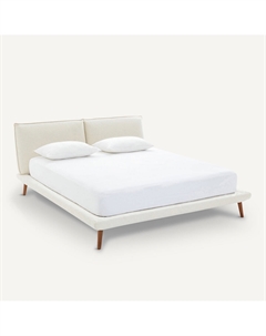 Кровать с обивкой букле матрац дизайн Aurore E Галлина бежевый Am.pm.