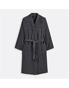 Халат махровый с воротником-кимоно 450 гм черный La redoute interieurs