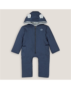 Комбинезон с капюшоном из мольтона синий La redoute collections