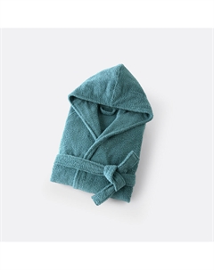 Халат с капюшоном для взрослых из органического хлопка 450 гм2 Ismo синий La redoute interieurs