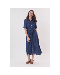Платье-рубашка antamonica синий Laredoute