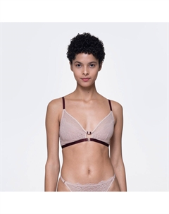 Бюстгальтер без косточек из кружева Hiya розовый Laredoute