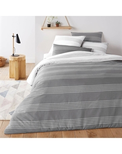 Пододеяльник 100 хлопок Horizon серый La redoute interieurs