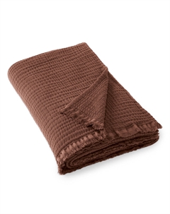 Одеяло из 4-слойной хлопчатобумажного муслина Liso каштановый Laredoute