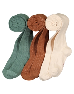 Комплект из трех однотонных колготок трикотаж пуантель разноцветный La redoute collections