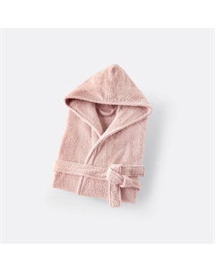Халат с капюшоном для взрослых из органического хлопка 450 гм2 Ismo розовый La redoute interieurs