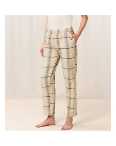 Брюки пижамные из биохлопка Mix Match бежевый Laredoute
