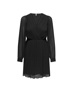 Платье короткое с плиссировкой черный Only