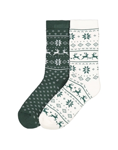 Комплект из двух пар носков новогодних другие Laredoute