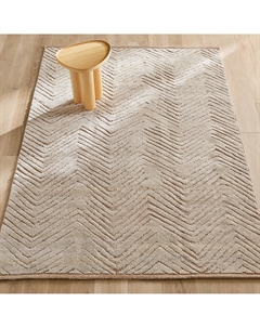 Ковер из шерсти с зигзагообразным узором Nykare бежевый Am.pm.