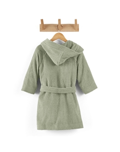 Халат детский с капюшоном 450 гм зеленый Laredoute