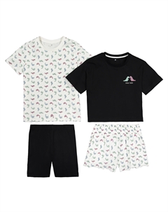 2 пижамы с шортами 10-18 лет синий Laredoute