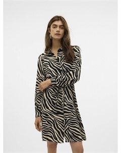 Платье-рубашка с принтом черный Vero moda