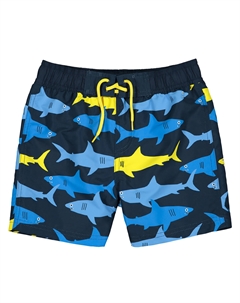 Шорты пляжные с принтом акулы 3-12 лет синий Laredoute