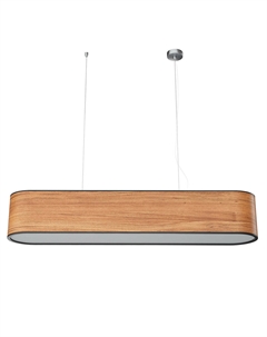 Подвесной светильник из МДФ и шпона оливкового ясеня L черный So'home