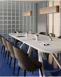 Подвесной светильник из МДФ и шпона американского ореха S серый So'home