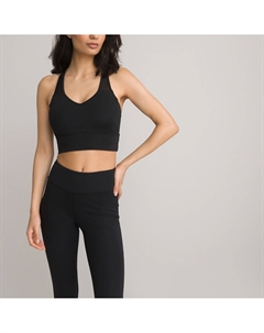 Топ спортивный с умеренной поддержкой черный La redoute collections
