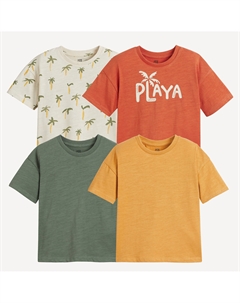 Набор футболок 4 шт разноцветный La redoute collections