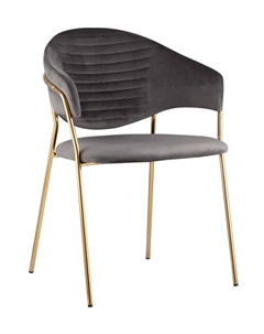 Стул из мягкого велюра серый So'home