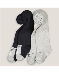 Комплект из двух оригинальных колготок La Redoute серый Laredoute