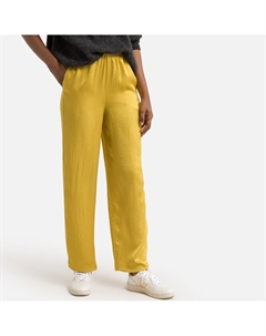 Брюки широкого покроя из струящейся ткани WIDLAND золотистый Laredoute