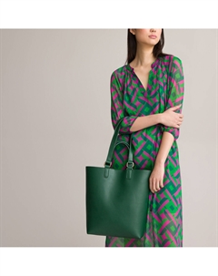 Сумка-шоппер с двойными ручками зеленый Laredoute