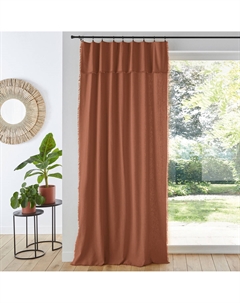 Штора из рогожки из хлопка Panama красный Laredoute