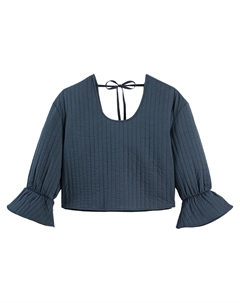 Короткий пуловер синий Sophie fellay x la redoute