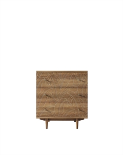 Комод 3 ящика из ясеня каштановый So'home