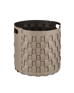 Корзина для одежды игрушек пледов из натуральной кожи 40 x H40 см каштановый Laredoute